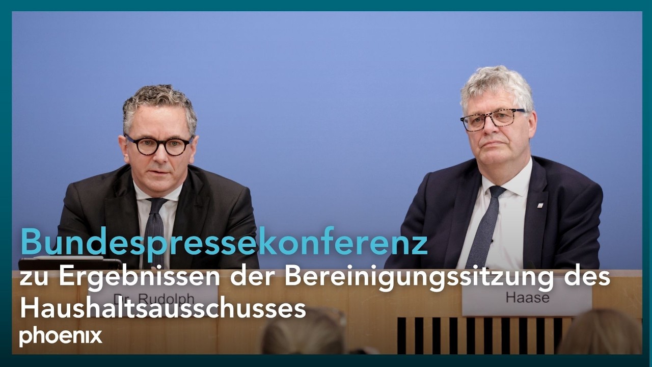 CDU/CSU & SPD zum Bundeshaushalt 2025: Bundespressekonferenz mit Christian Haase & Thorsten Rudolph