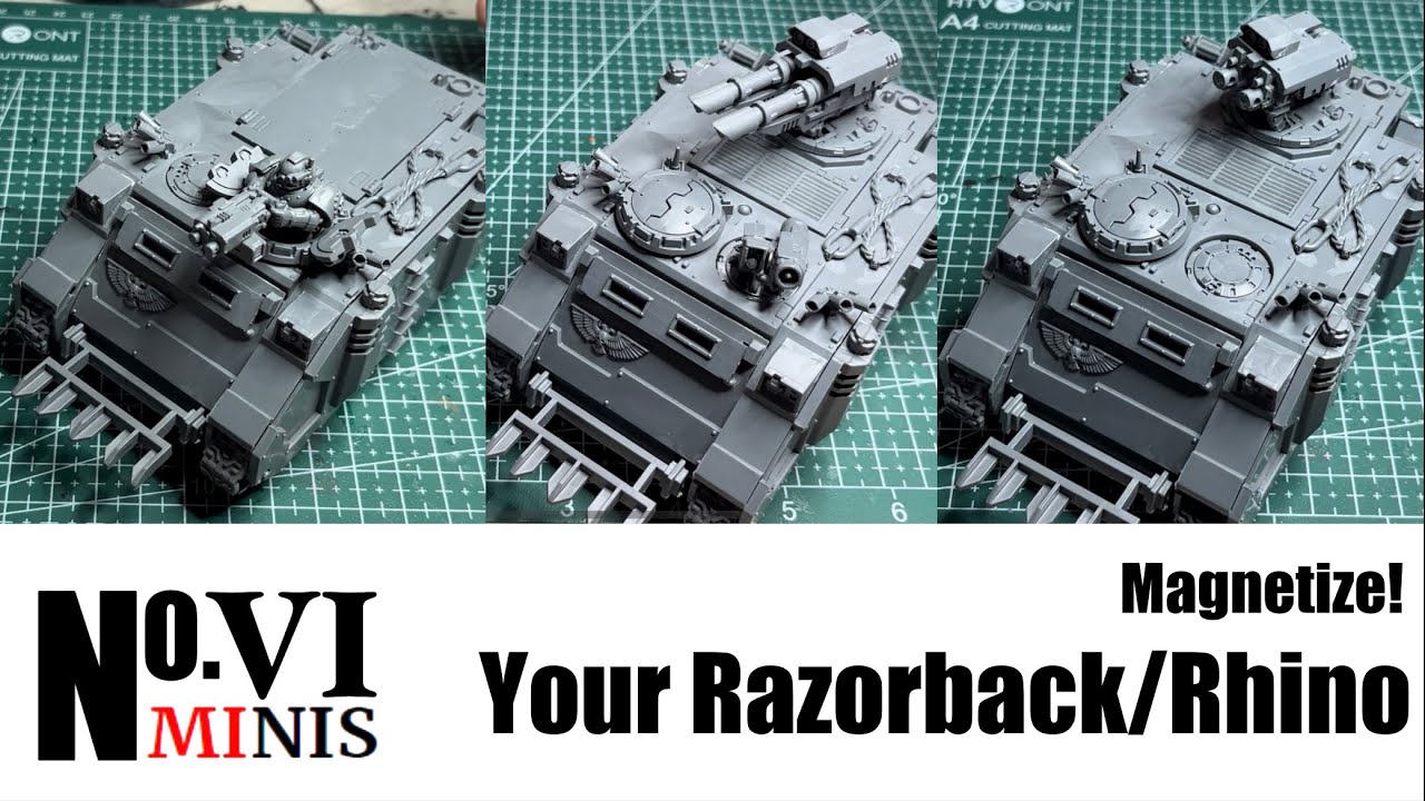 Magnetize your Warhammer 40,000 Razorback/ Rhino￼ in Just a Few Easy Steps ￼