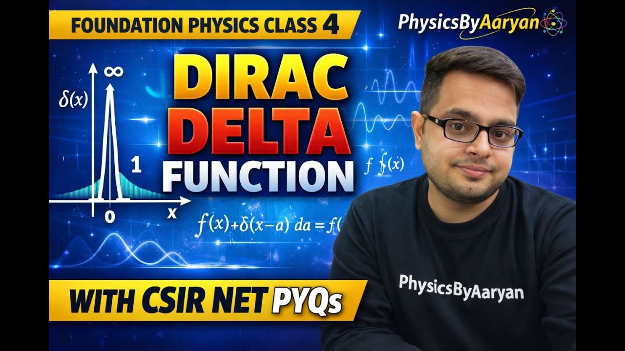 Foundation physics class 4| Dirac Delta Function| CSIR Net, Gate, Jest, TIFR