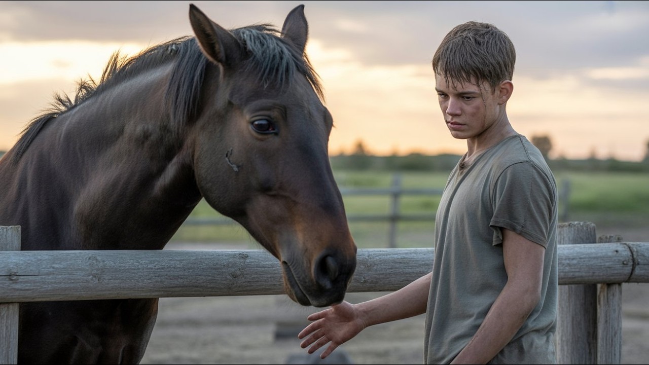 “No One Dared Go Near the Black Stallion — Until a Quiet Boy Stepped Forward at Sundown”,,. #story