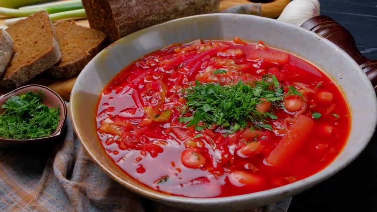 Vegan Borscht With Beans - A Traditional Slavic Recipe