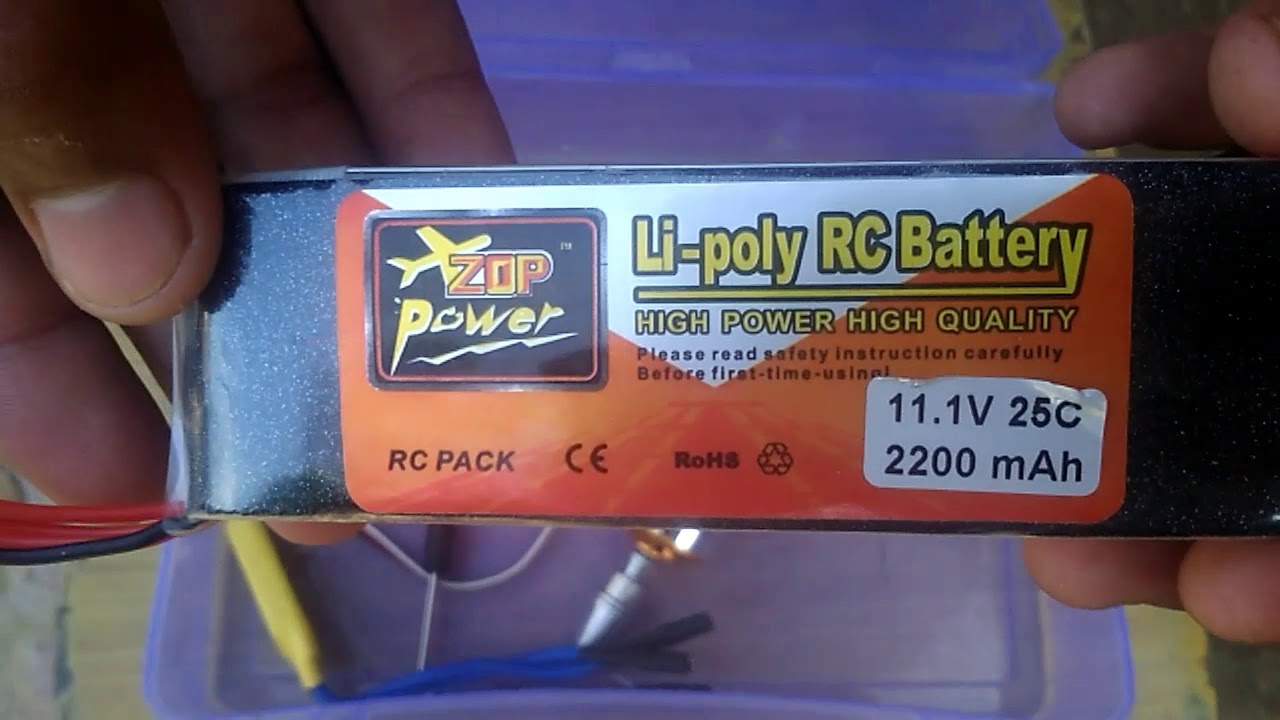 Brushless motor run with 11.1v lipo battery .11.1v 2200 mah lipo battery unboxing