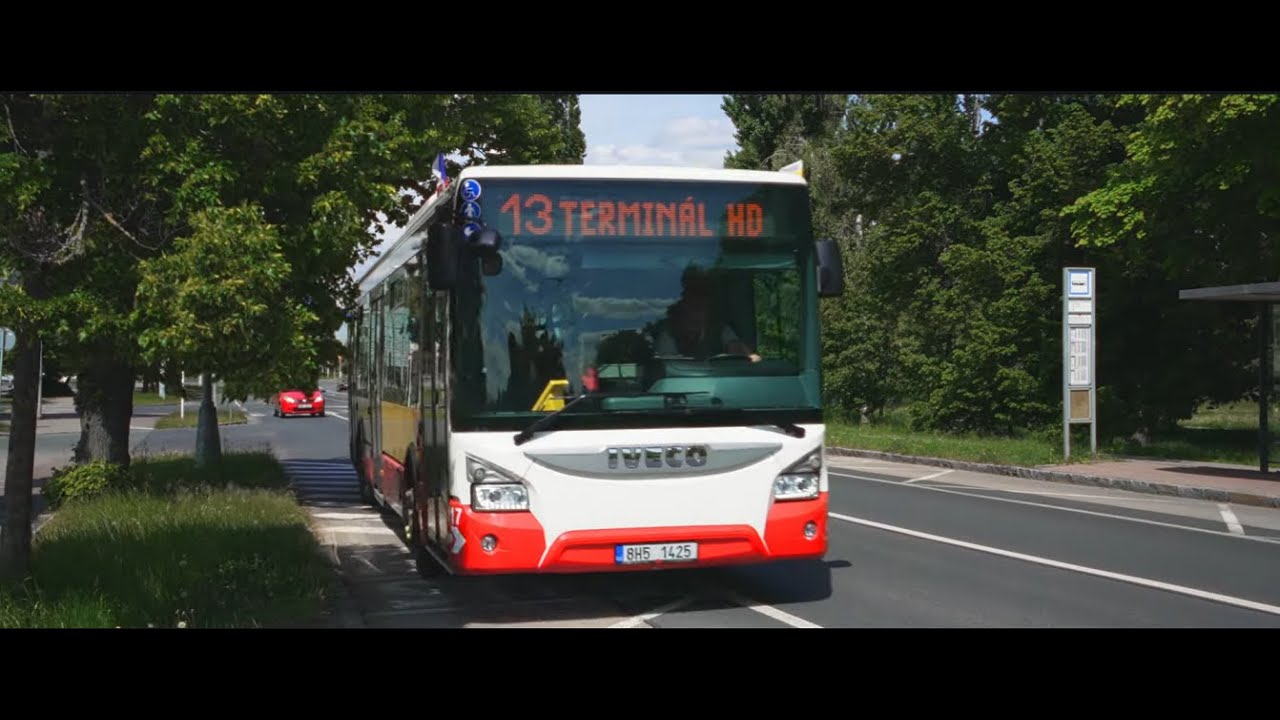 Czech Republic, Hradec Králové, bus 13 ride from Kongresové centrum Aldis to Muzeum