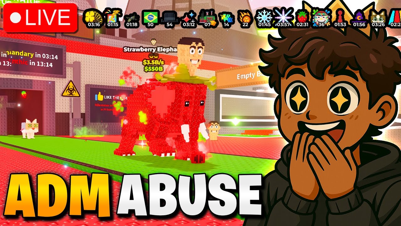 NOVO EVENTO DE ANO NOVO (ADM ABUSE) NO ROUBE UM BRAINROT!! ULTIMA LIVE DO ANO #roblox #brainrot