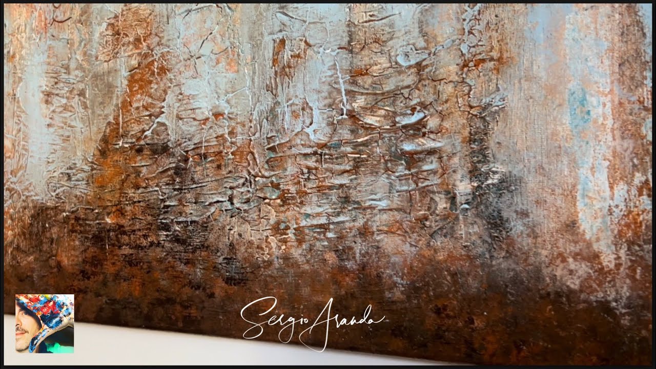ART INSPIRATION LANZAROTE LAND OF VOLCANOES / CONTEMPORARY ABSTRACT ART TEXTURED WITH ACRYLICS