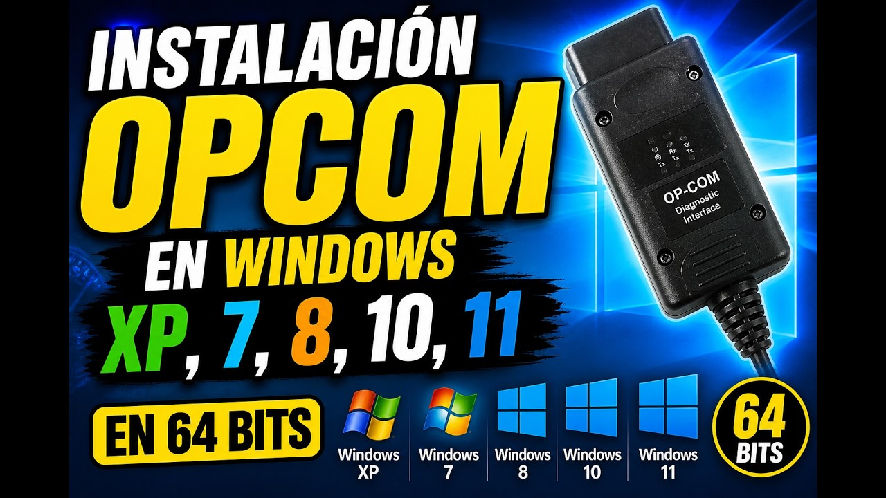 INSTALL OPCOM EN WINDOWS  7, 8, 10 y 11 64BITS