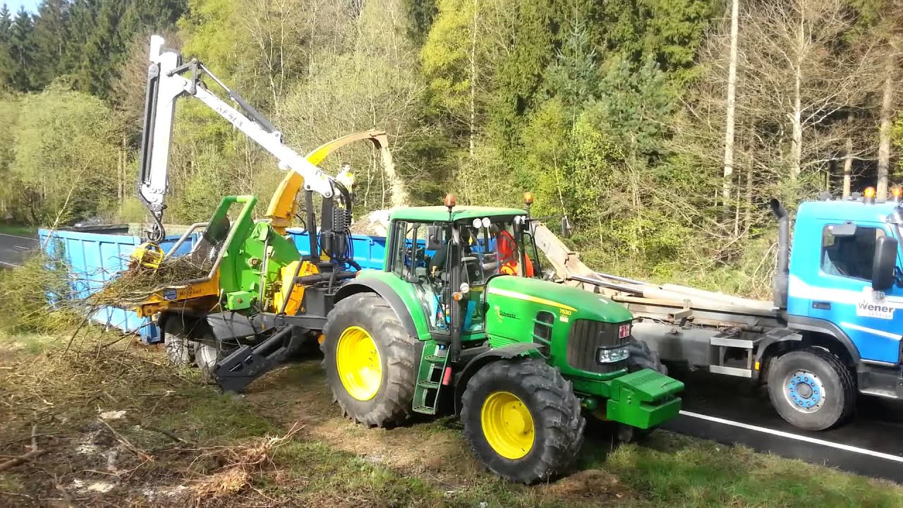 Wener biomasse bois : broyage de plaquettes forestières