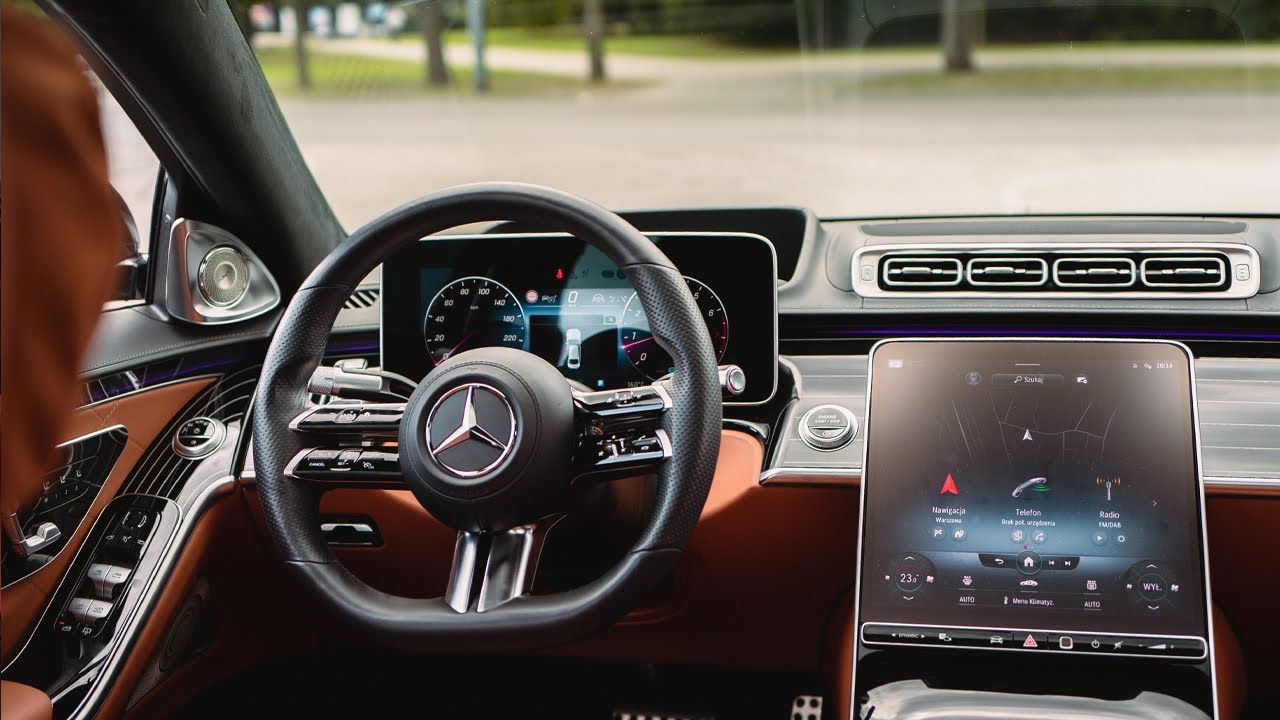 Mercedes-Benz S Class W223 NIGHT DRIVE POV AROUND WARSAW