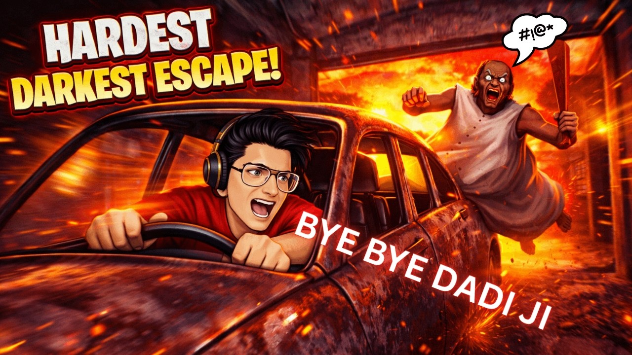 GRANNY CHAPTER 1 BUT I Escape Granny in HARDEST MODE😱 | Dark Mode Horror