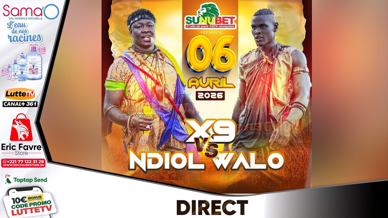 🛑Direct - X9 vs Ndiol Walo: Journ&eacute;e Fouta Production, 6 avril &agrave; l&rsquo;Ar&egrave;ne nationale