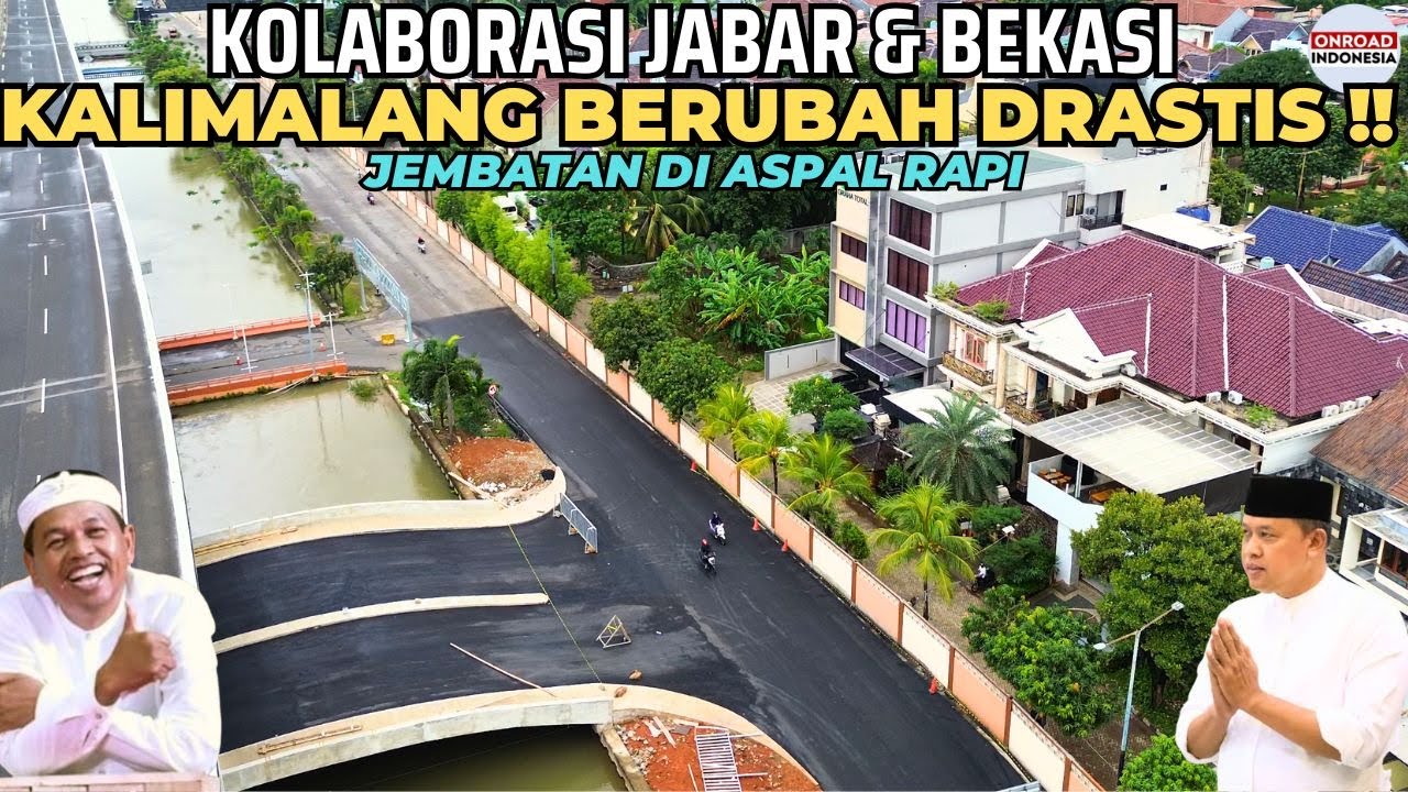 KOLABORASI PEMPROV JABAR & BEKASI !! KALIMALANG Berubah DRASTIS JEMBATAN LENGKUNG DIASPAL RAPI