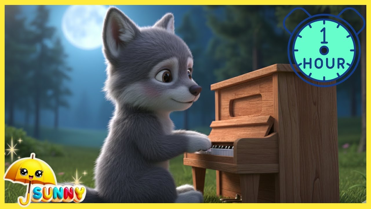 Lobito Lolo Tocando Piano 🌙🐺 | Música para Dormir Bebés