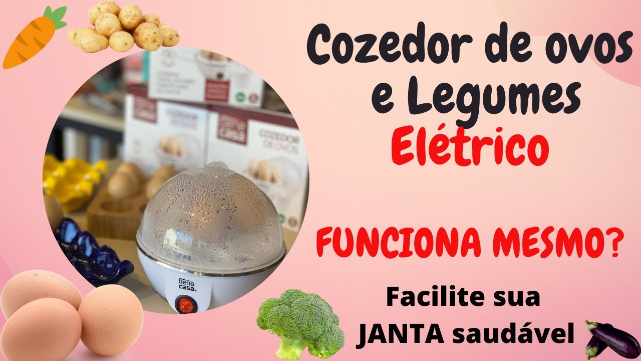 Cozedor de Ovos e Legumes no vapor El&eacute;trico - N&atilde;o precisa de Fog&atilde;o