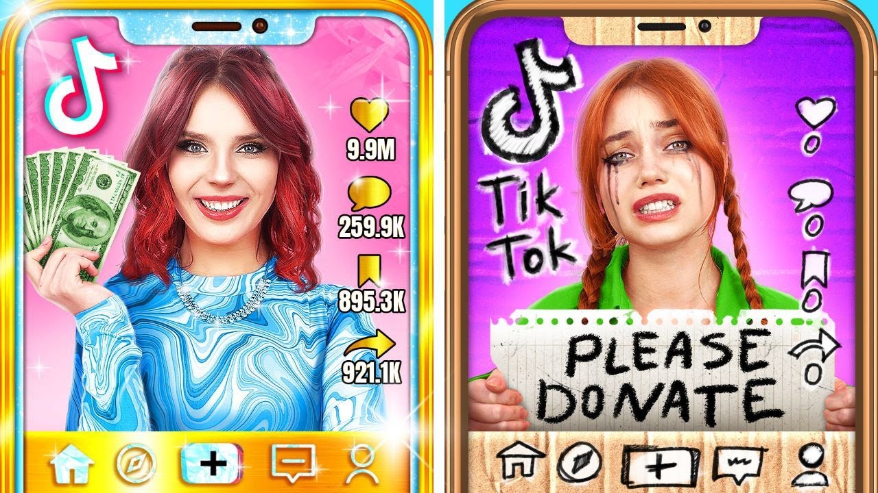 &iexcl;TikToker Rico vs TikToker Arruinado! C&oacute;mo Convertirse en Superestrella en 24 Horas