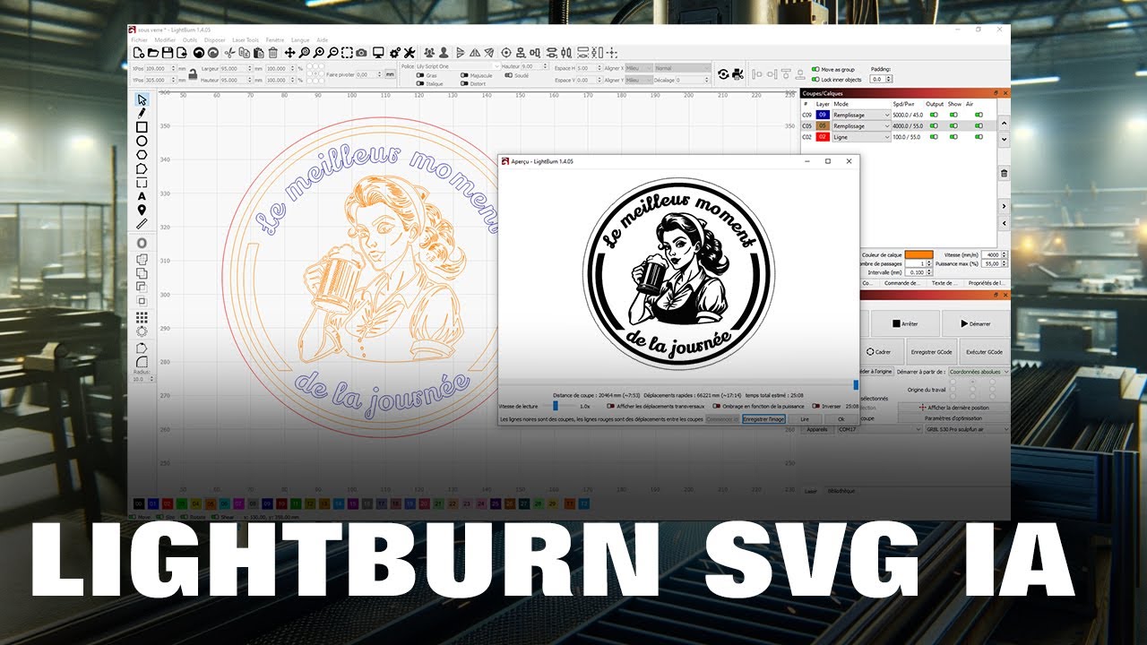 Lightburn : générez des images SVG PNG avec une IA pour des gravures laser