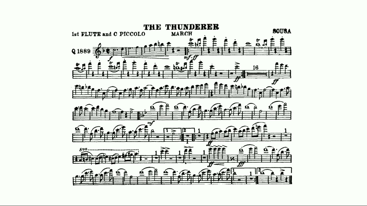 The Thunderer March: : John Philip Sousa - 1st Flute