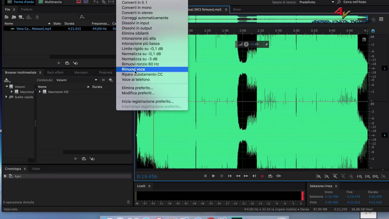 Come Rimuovere la Voce di una Canzone con Adobe Audition