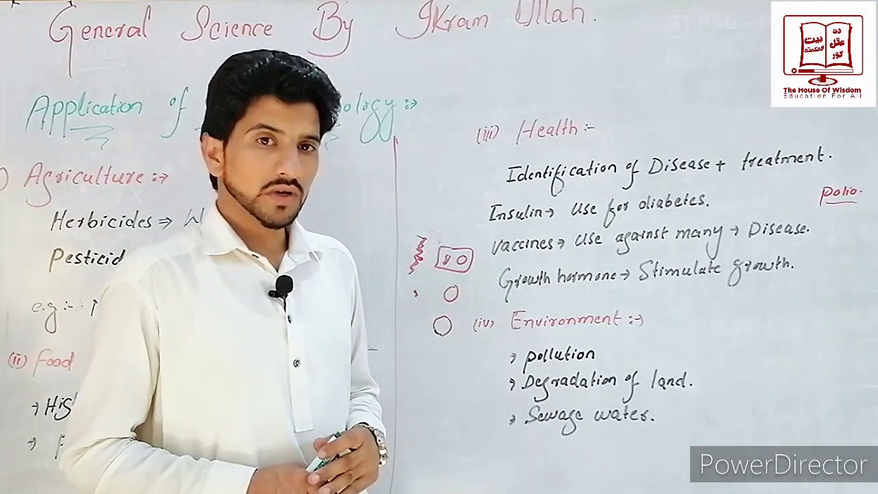 Applications of BIOTECHNOLOGY | General Science Class 8th by IKRAMULLAH