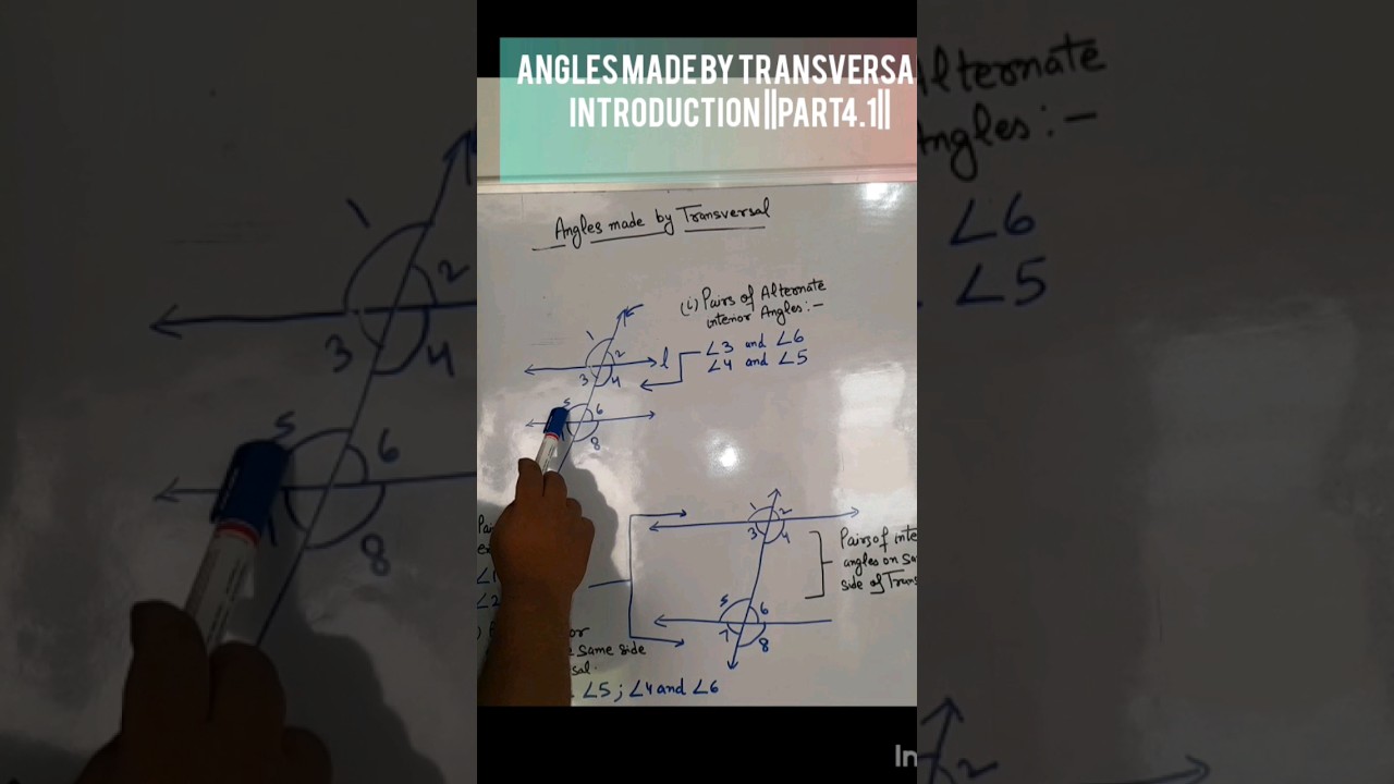 🧑‍🏫👩‍🏫Define Alternate interior & exterior angles||Alternate angles -Part4.1|