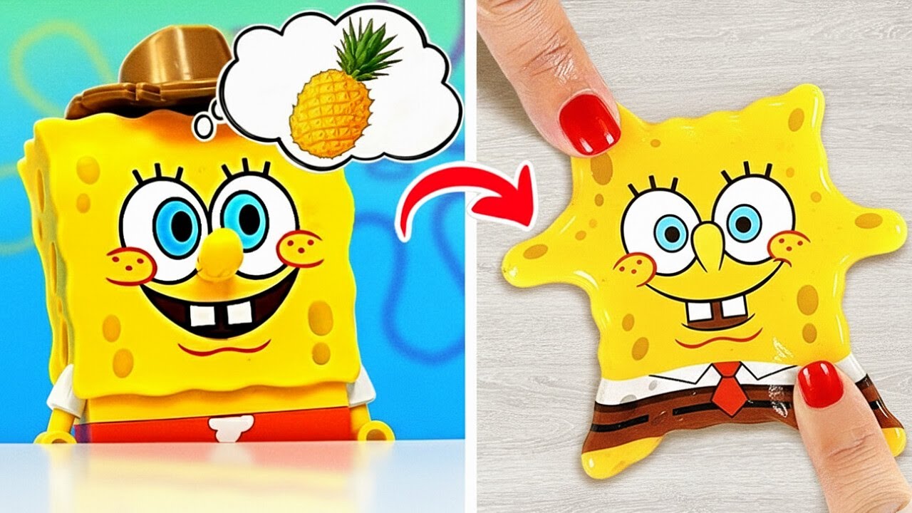 LEGO SpongeBob Turned Slimey! *ASMR in Bikini Bottoms World & Cool Brick Kits*