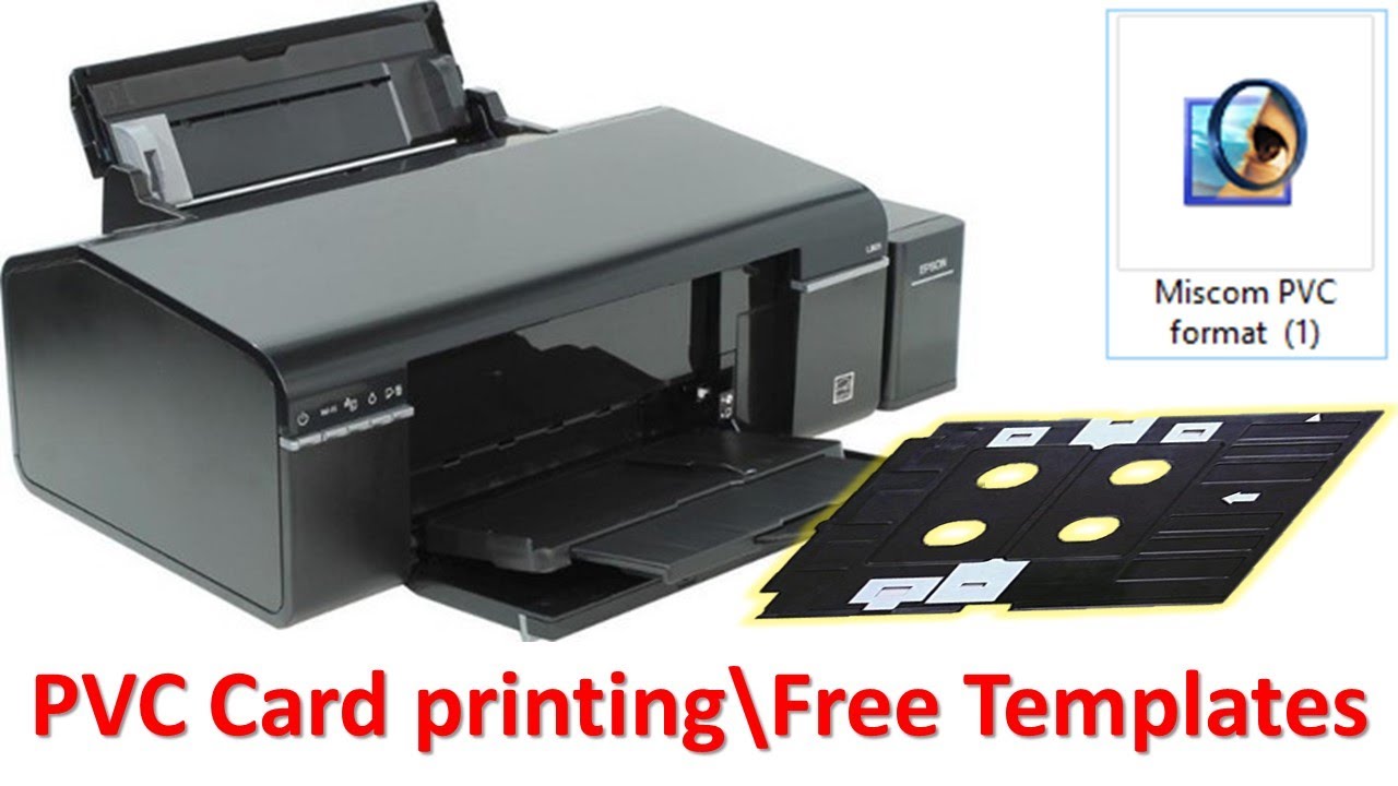 How to print pvc card in epson l805 | Free Templates | Driver