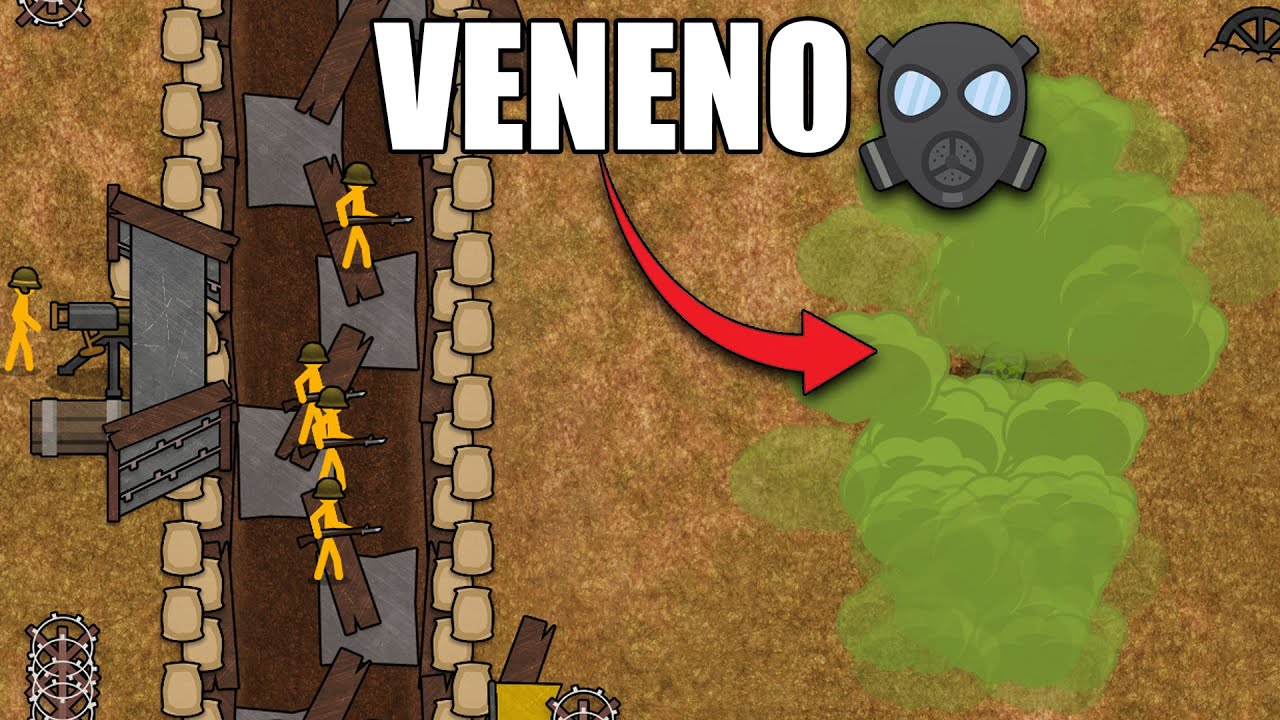 Utilicé GAS VENENOSO en la Guerra de Trincheras - Stickman Trenches