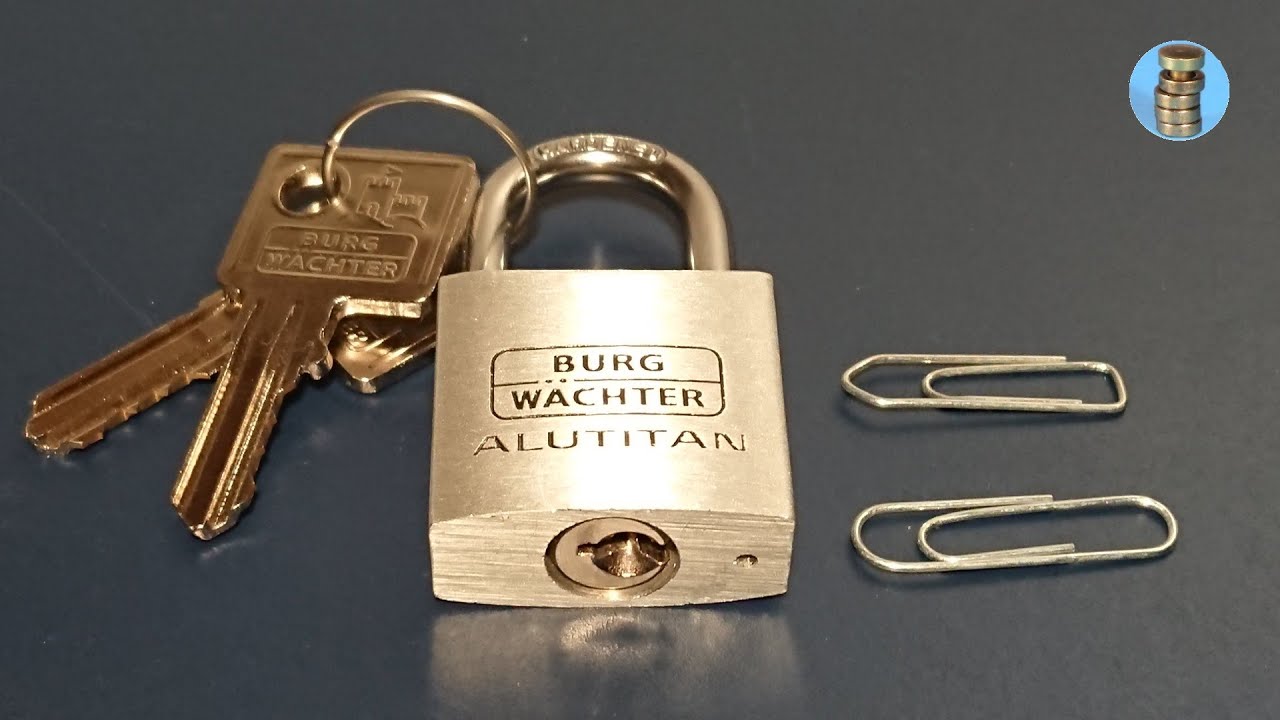 (picking 763) Paper clip picking: Burg Wächter 4 pinner quickly opened