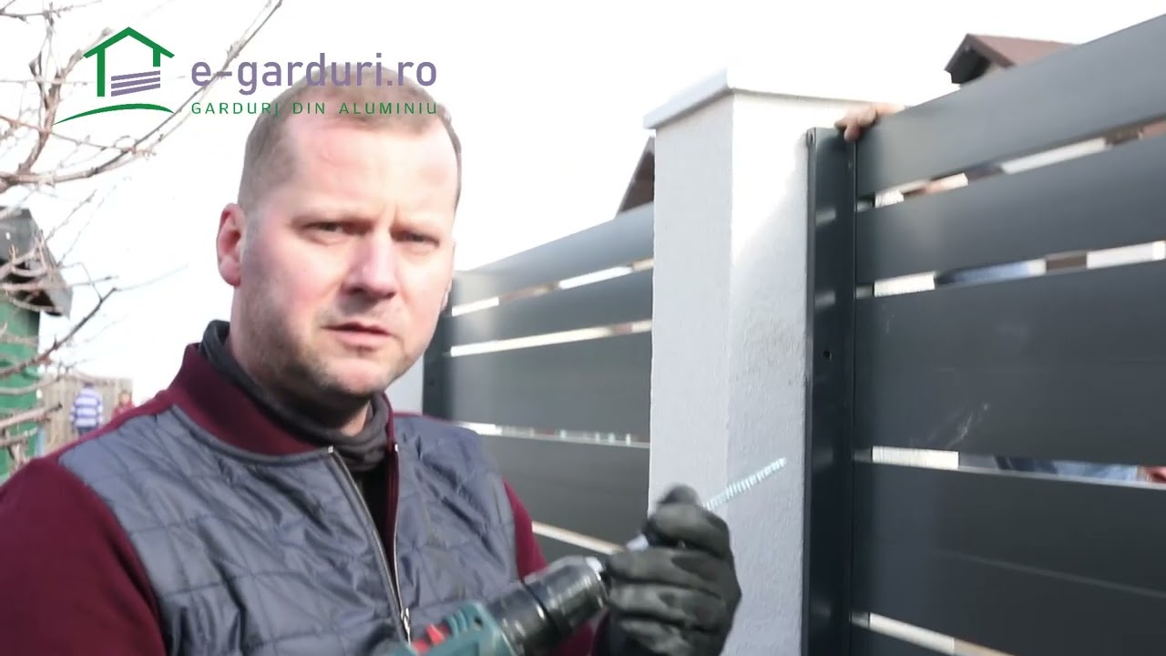 Montaj gard metalic aluminiu | e-garduri.ro
