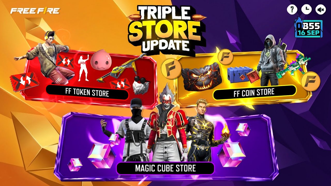 OB55 Triple Store Update💥Next Magic Cube Store Update🤯🥳| Free Fire New Event | FF New Event