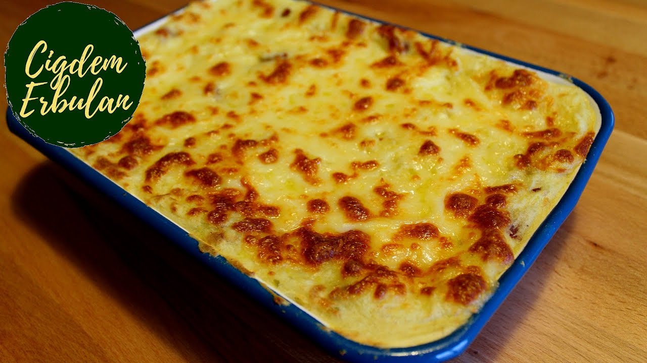 Fırında Pastırmalı Kaşarlı Patates Püresi Tarifi