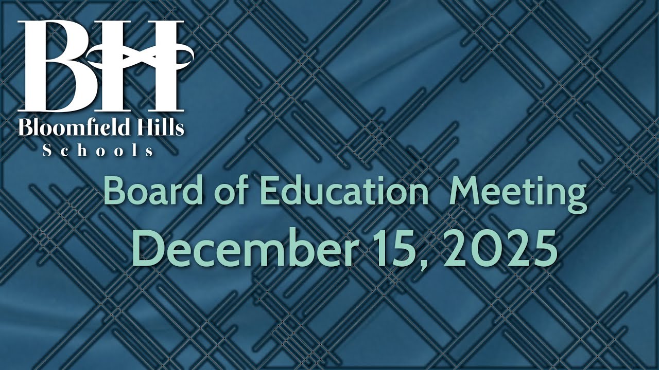 BHS: Board of Education Meeting December 15, 2025