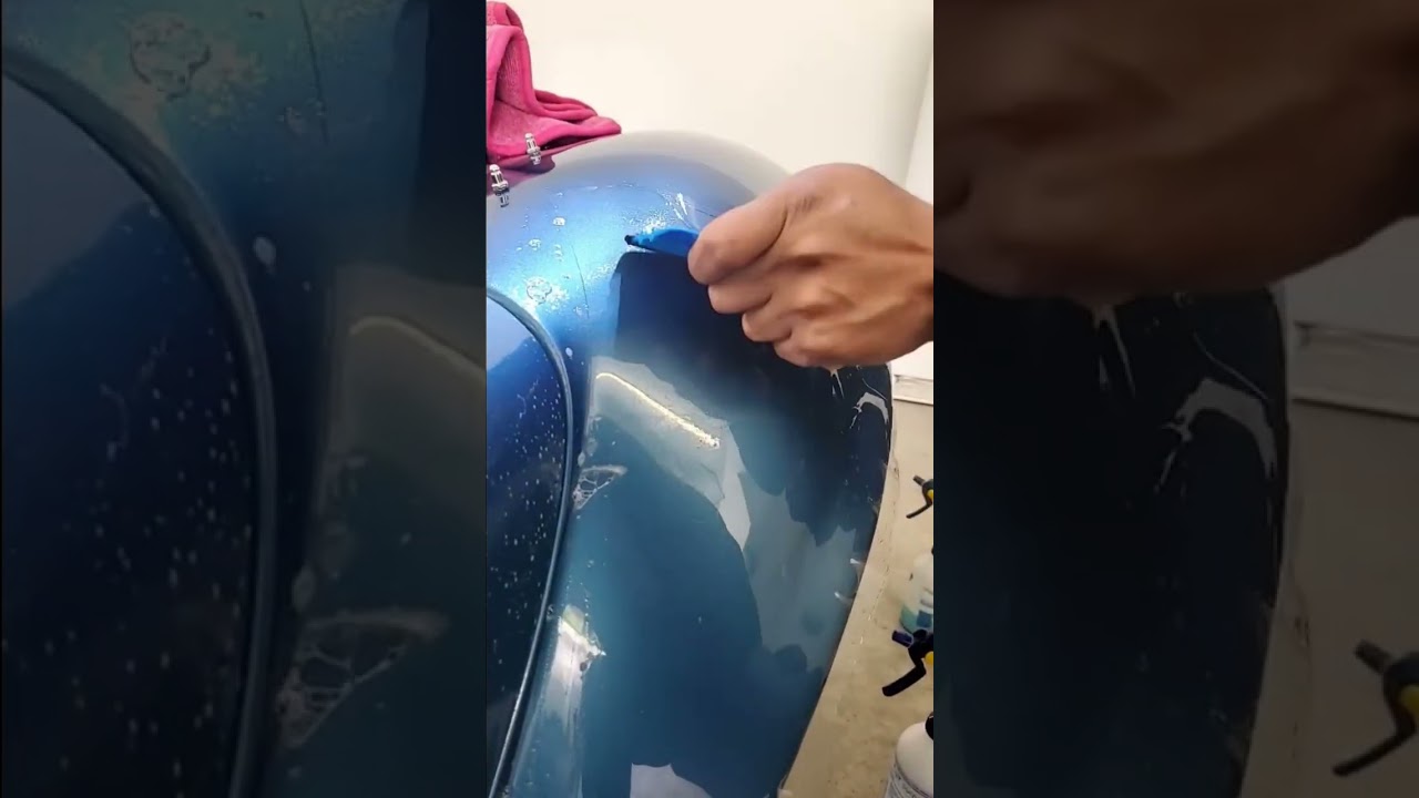 Rear fender PPF protection on this 1964 Cobra