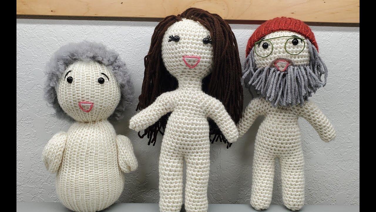 Crocheted Doll - Hair and Face | Adding Hair and A Face your your Crocheted Doll