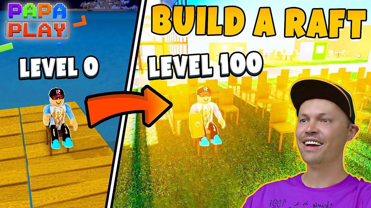 Строим ДОМ на ВОДЕ  в Build a raft papa