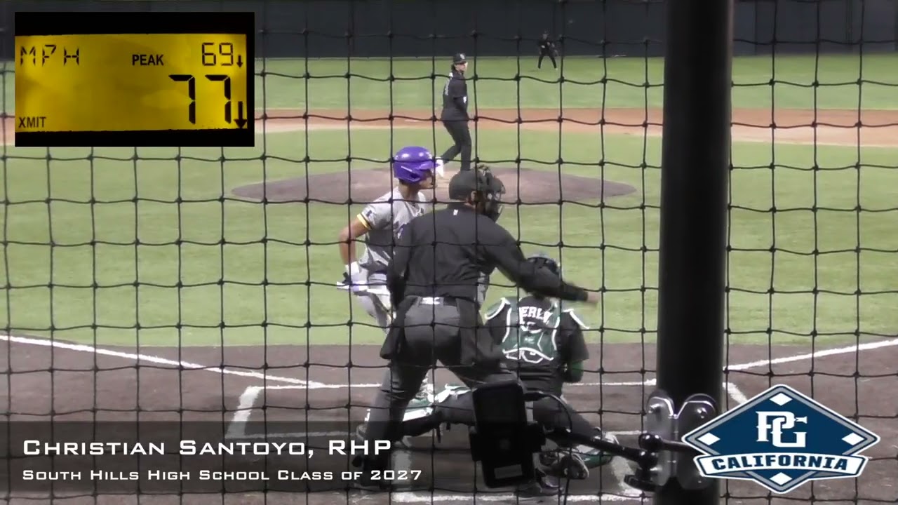 Christian Santoyo Prospect Video, RHP, South Hills High School Class of 2027