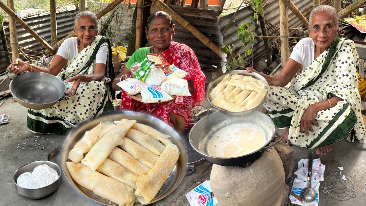 রাজকীয় স্বাদে মুখে লেগে থাকার মতো মালাই পাটিসাপটা।Malai Patishapta।Pitha Recipe Bangla