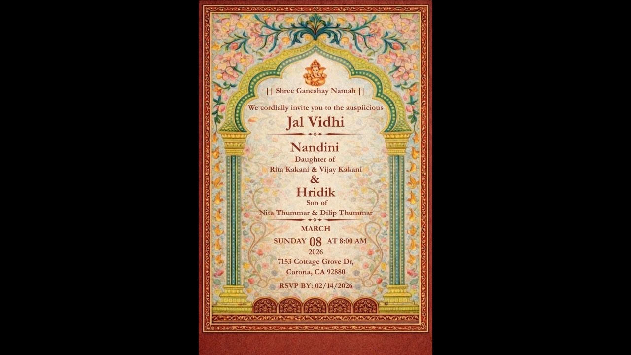 Nandini & Hridik Jal Vidhi