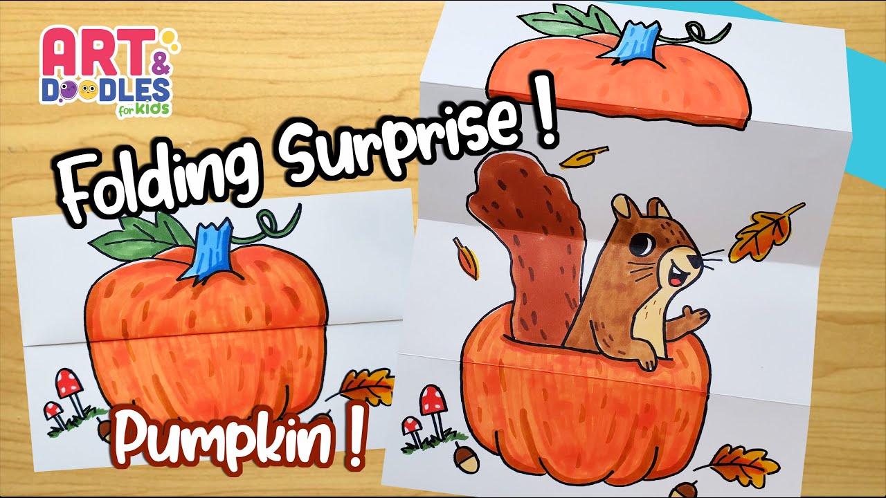 How to draw a PUMPKIN pumpkin | FOLDING SURPRISE