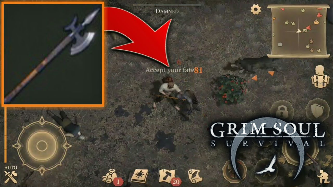 GRIM SOUL SURVIVAL: FARMING SKULL 1 ZONE WITH HALBERD🔥 UPDATE 1.4.1 (Vid107)