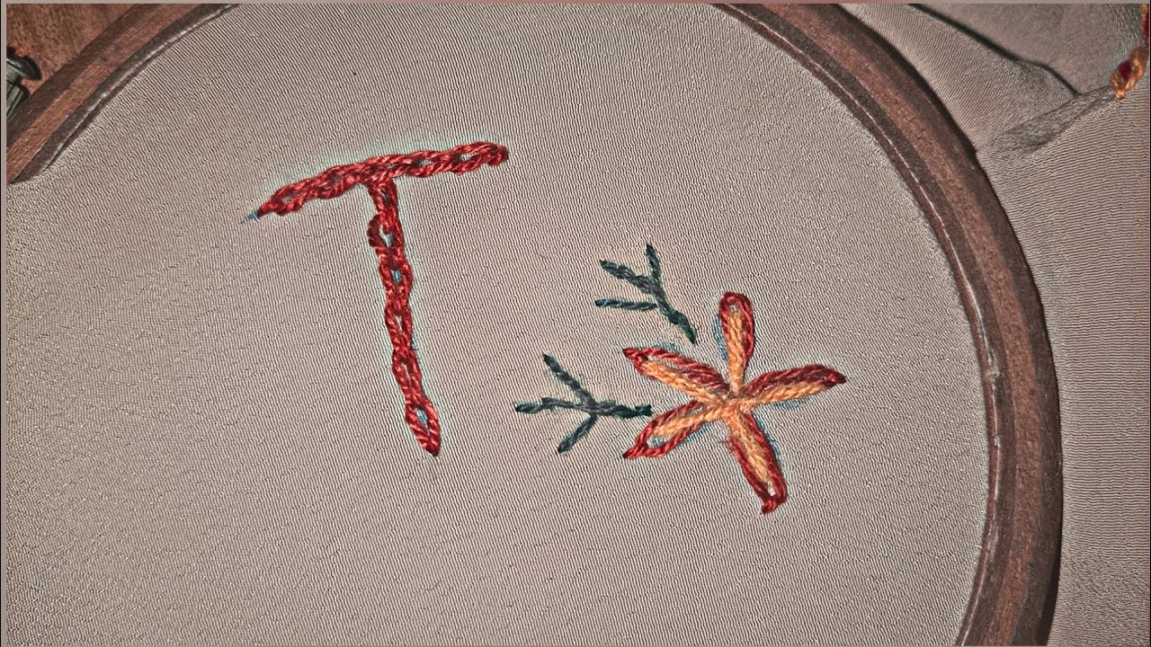 Beautiful Name Embroidery design🤍#Tutorial @Youtube @Craft