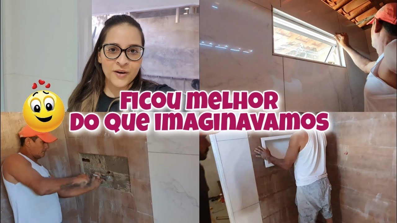 A JANELA E OS NICHOS DO BANHEIRO FORAM INSTALADOS | Dani Brasil