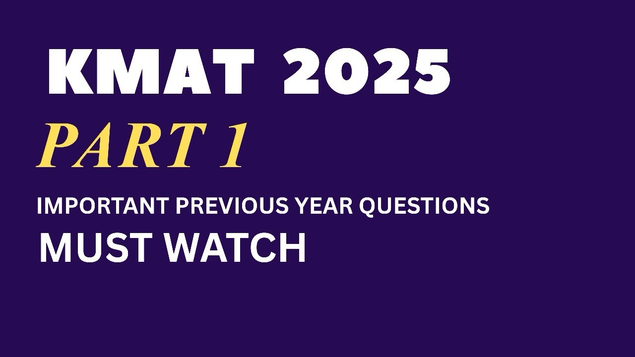 KMAT 2025 Previous year questions #mba #kmat