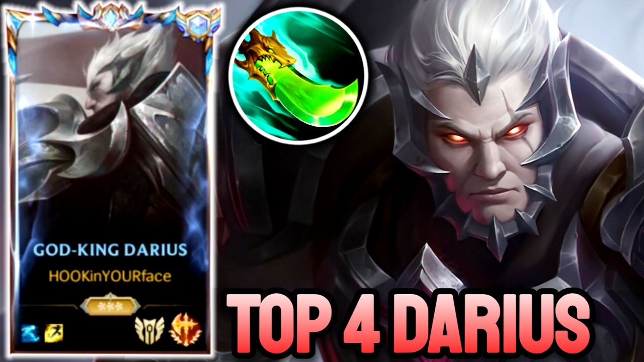WILD RIFT DARIUS  - TOP 4 DARIUS GAMEPLAY - CHALLENGER RANKED