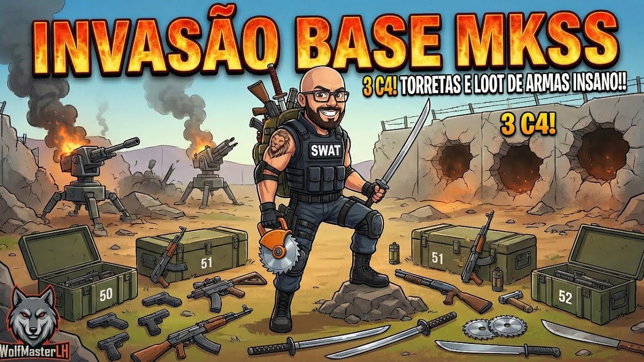 GASTEI 3 C4 E O LOOT FOI SURREAL! 💣 Invasão Base Mkss (LDOE)