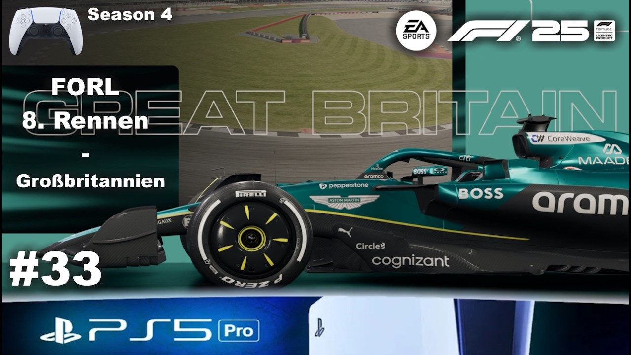 PS5 Pro 🎮 F1 25 #33 - [FORL] F1 Old Rookie League - Season 4 - 8. Rennen - Großbritannien🏁