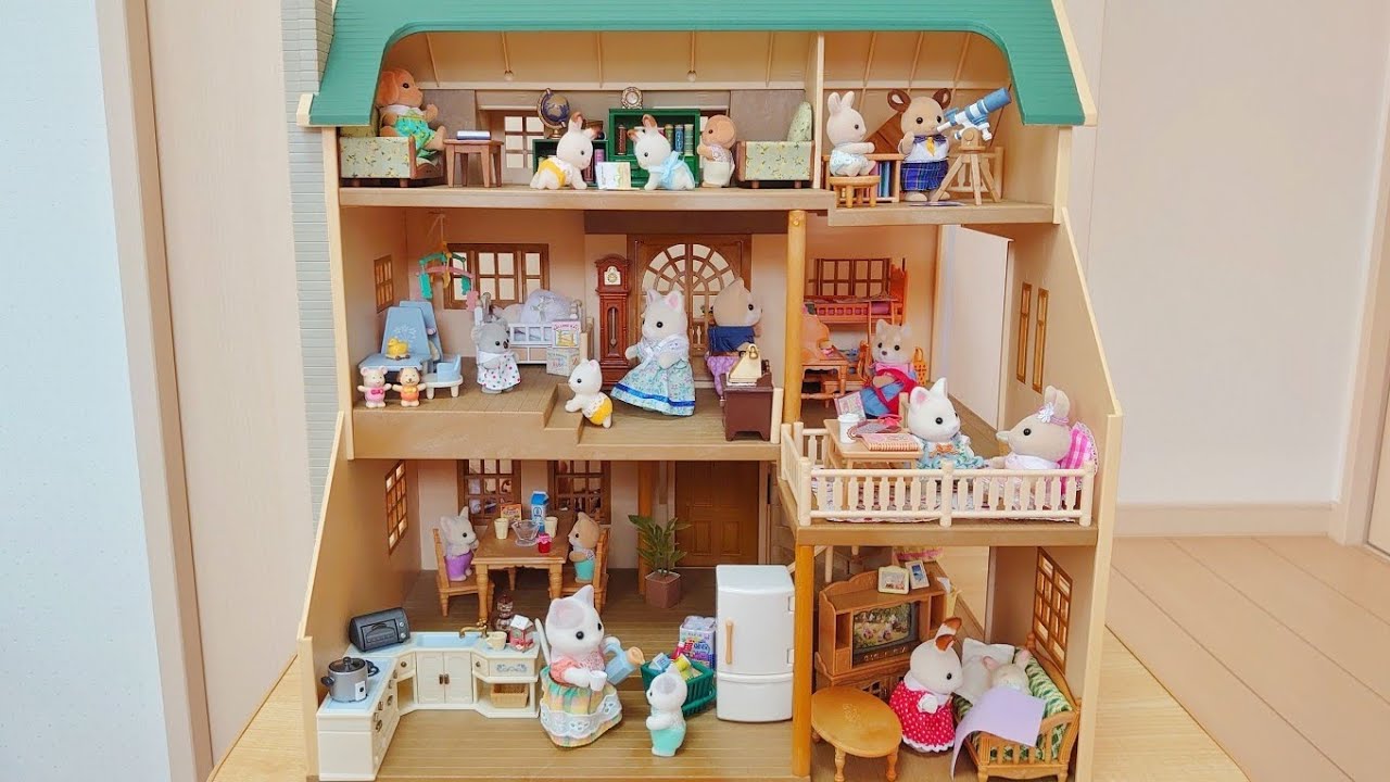 シルバニアファミリー 緑の丘のすてきなお家 リーメント ミニチュア sylvanianfamilies calicocritters 森林家族