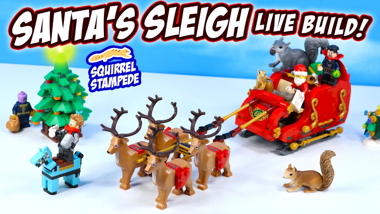 LEGO Santa's Sleigh LIVE Build Review Set 40499 Christmas Party!