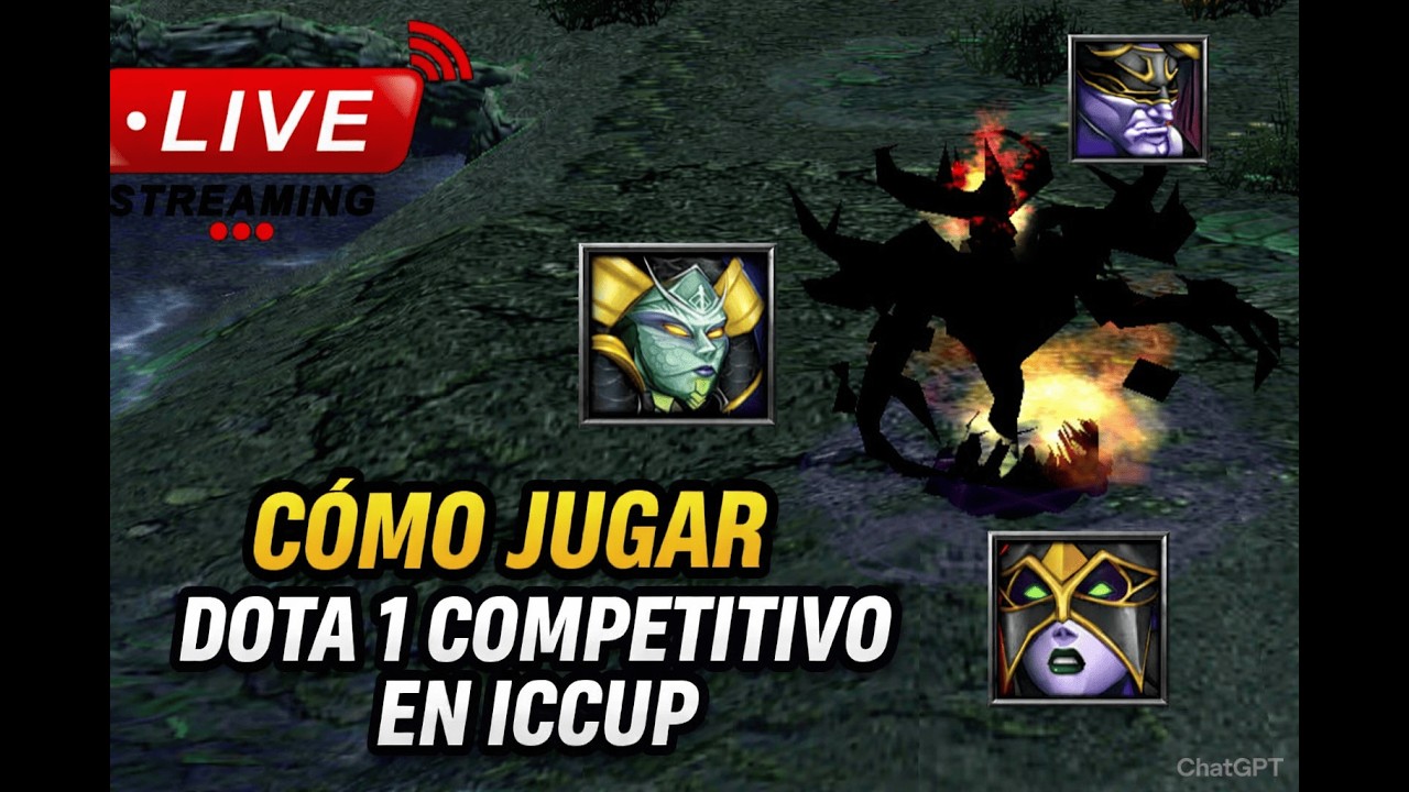 JUGAR DOTA 1 EN iCCup  | MAP 6.85 - 6.83