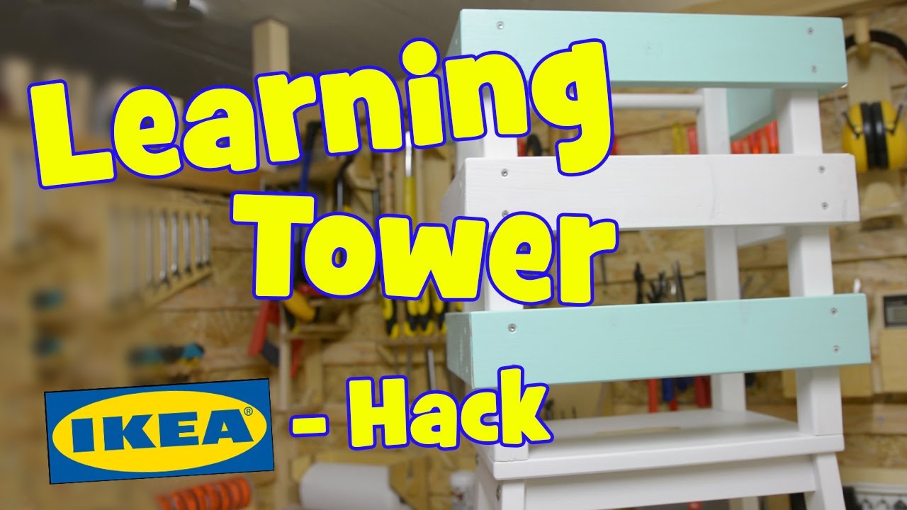 colorful learning tower for the kids (ikea-hack)