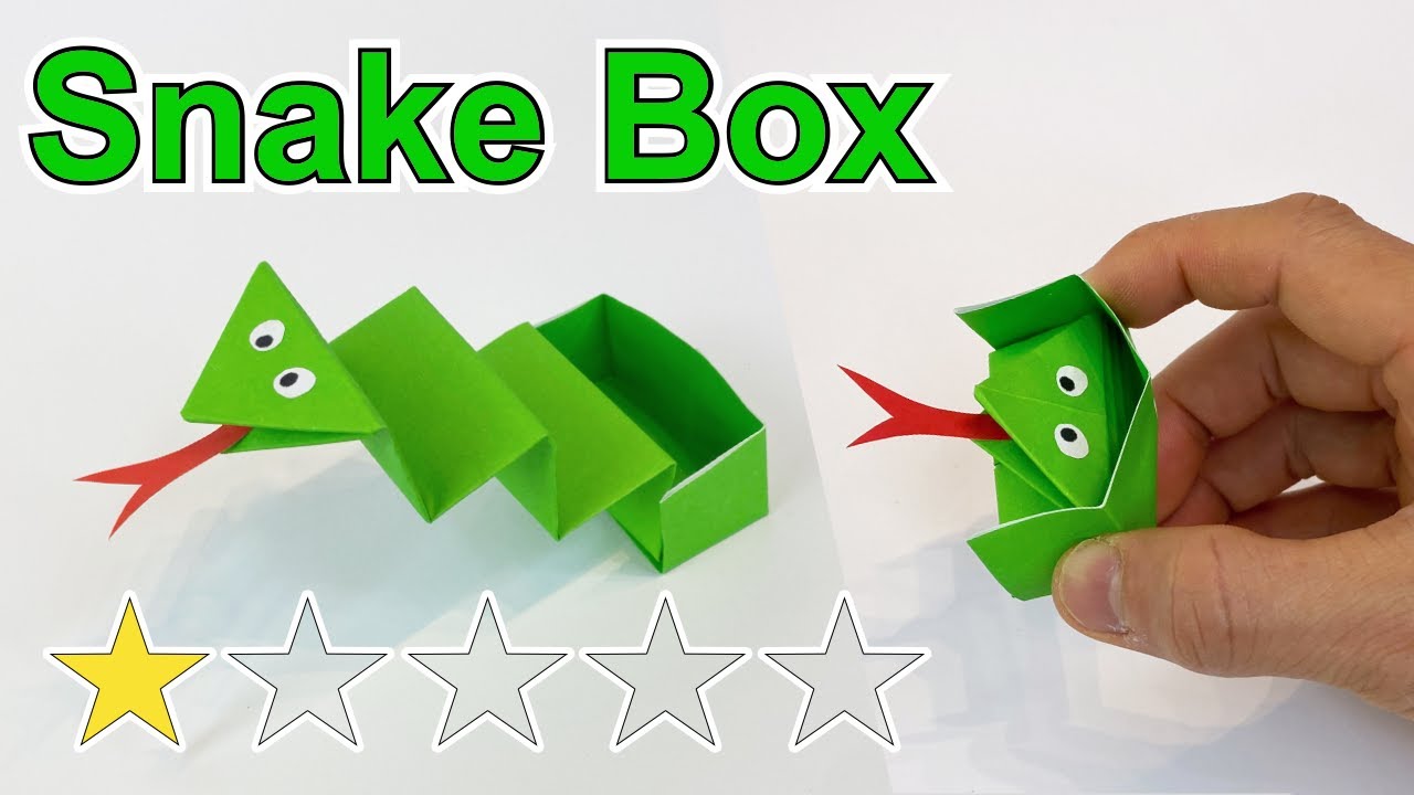 How to make Origami Jumping Snake Box  〜飛び出すヘビのびっくり箱〜  | DIY Easy Origami Paper Folding